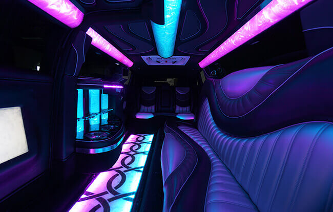 Range Rover limo with bar area